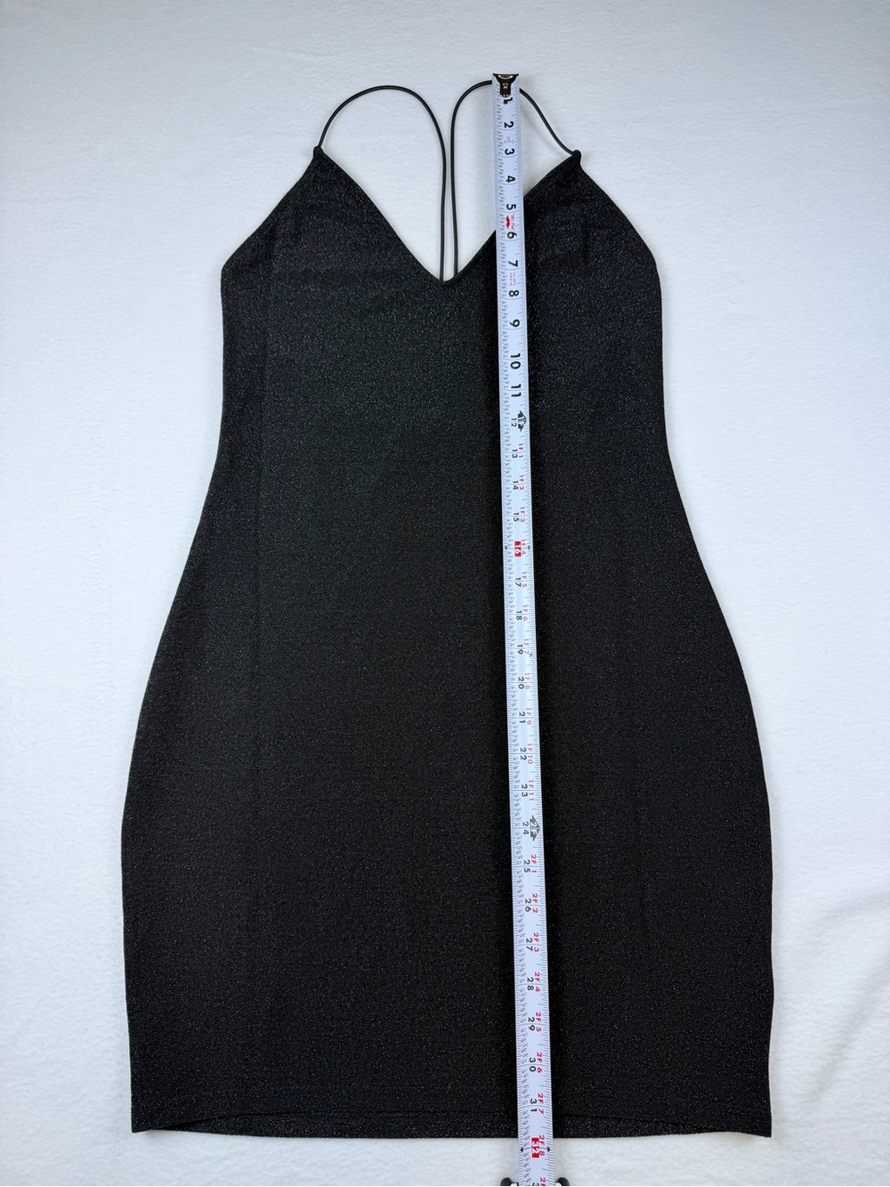 H&M Divided NWT Black Metallic Shimmer Sparkle Bodycon Slip Dress Size Medium M - Picture 3 of 7